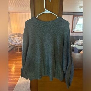 American Eagle Outfitters Gray Crew Neck Sweater